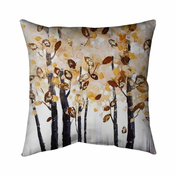 Begin Home Decor 26 x 26 in. Texturized Leaves Trees-Double Sided Print Indoor Pillow 5541-2626-LA76